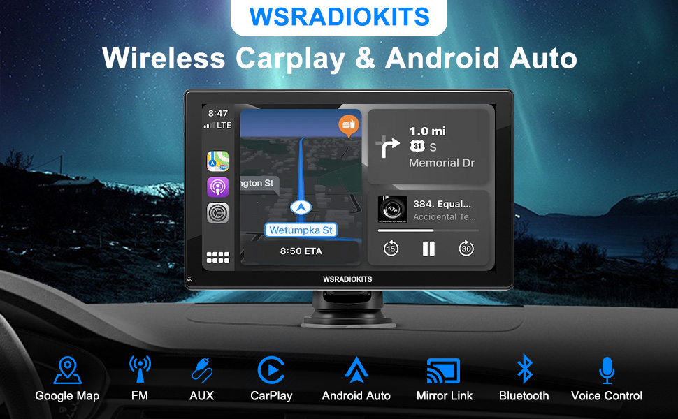 Wireless Carplay Android Auto Car Stereo